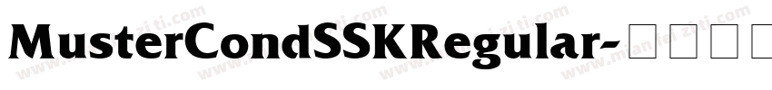 MusterCondSSK Regular字体转换